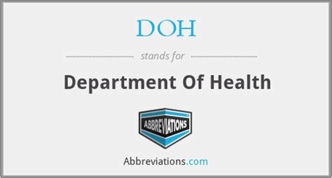 what is doh stand for.